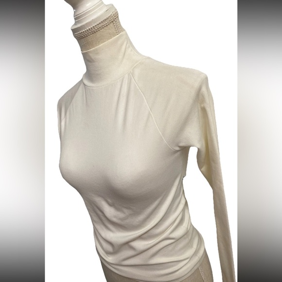 NWT! Free People Like I Do Oatmeal Backless Stretch Knit Turtleneck Top M/L READ - Picture 5 of 10